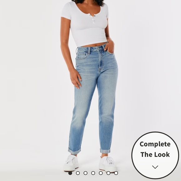 Hollister Denim - ULTRA HIGH-RISE MEDIUM WASH MOM JEANS size 25